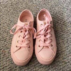 Pink leather converse!